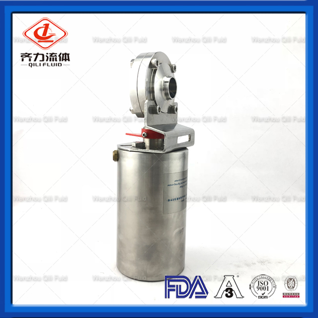 Sanitary 304/316L Weld Connection CNC Machine Pneumatic Butterfly Valve