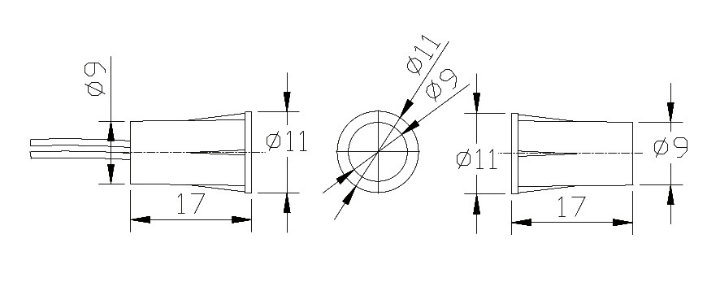 E-5Continents 3/8 inch Flush Mounted Window Magnetic Contacts 5C-33B