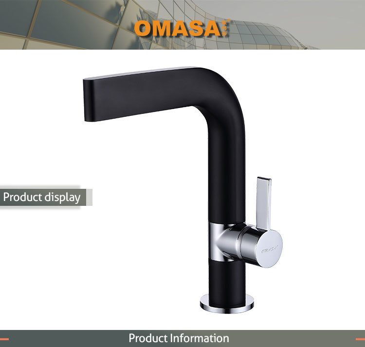 New Luxury Design Single Lever Black Kitchen Sink Water Faucet Mixer Tap