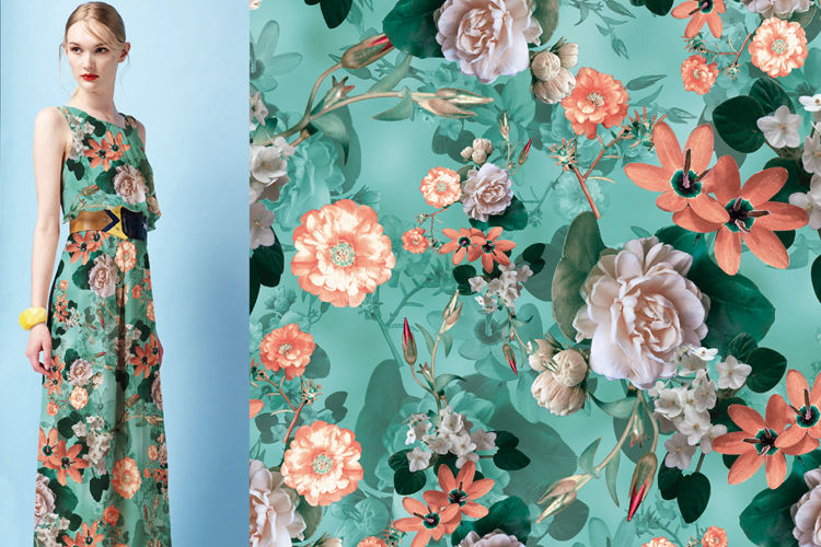 Factory Custom Digital Printed Elastic Silk Satin Fabric Factory Custom Digital Printed Elastic Silk Satin Fabric