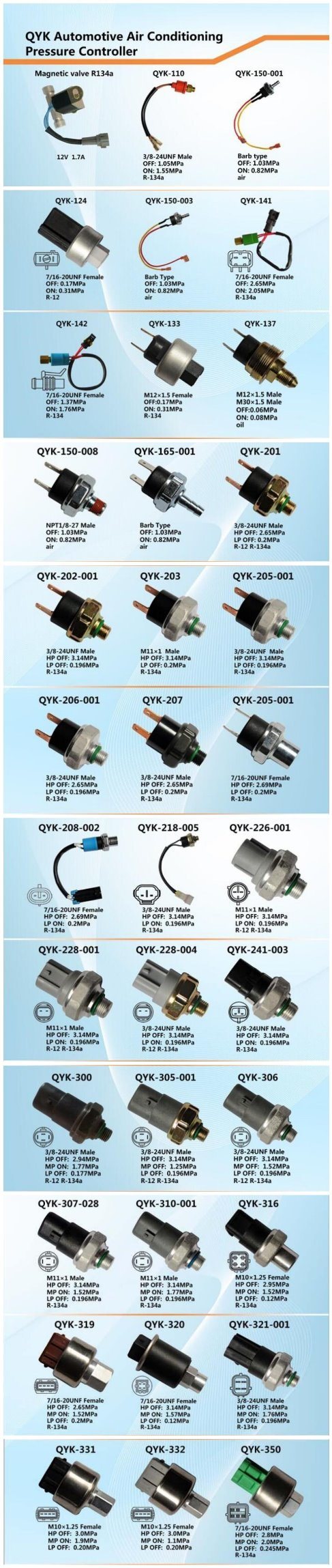 Qyk Series High HVAC Pressure Transducer Switch