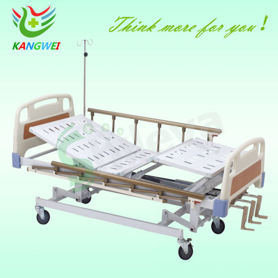 Hospital Furnitures ICU Bed Medical Nursing Manual Three Cranks Hospital Bed (Slv-B4026)