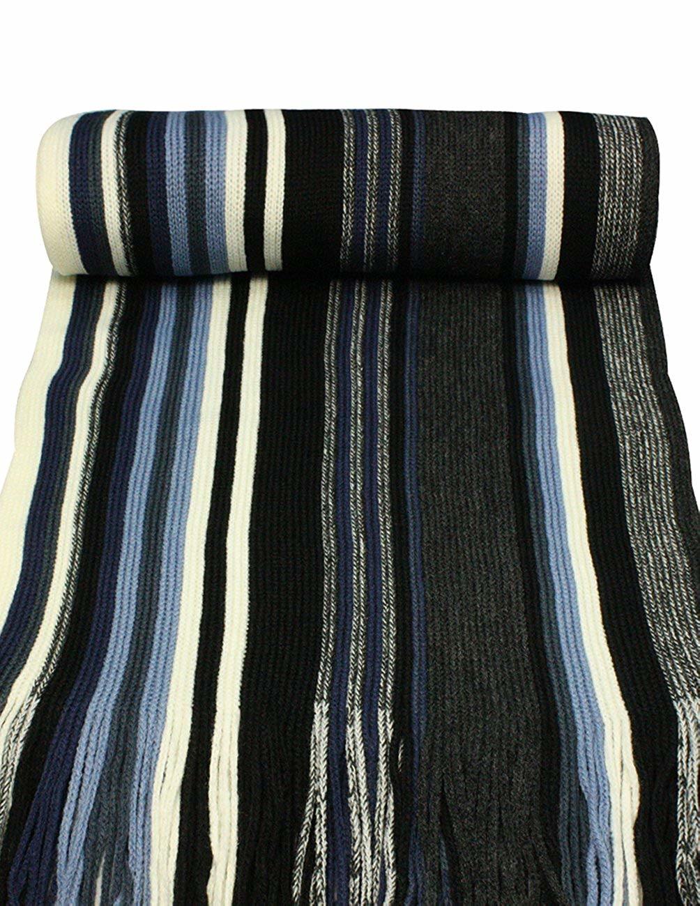 BSCI Audit Custom Striped Knit Long Scarf 100% Acrylic Man Knit Scarf