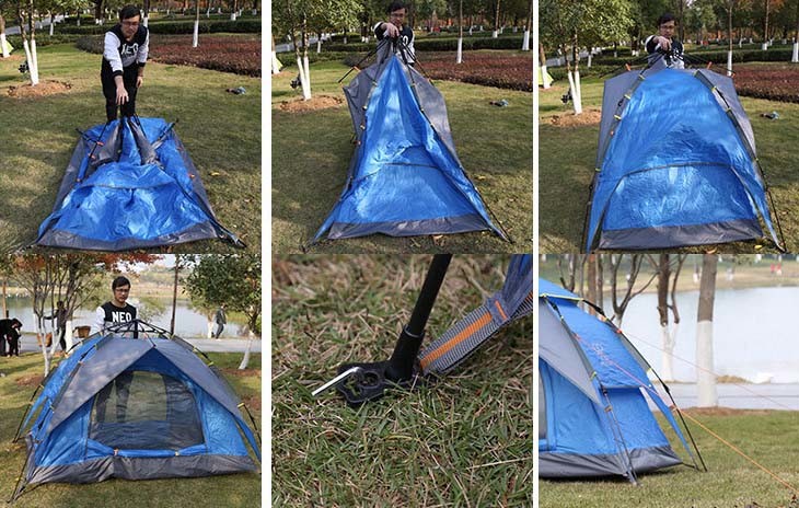 Double Layer Easy Handle Outdoor Camping Tents Beach Tents