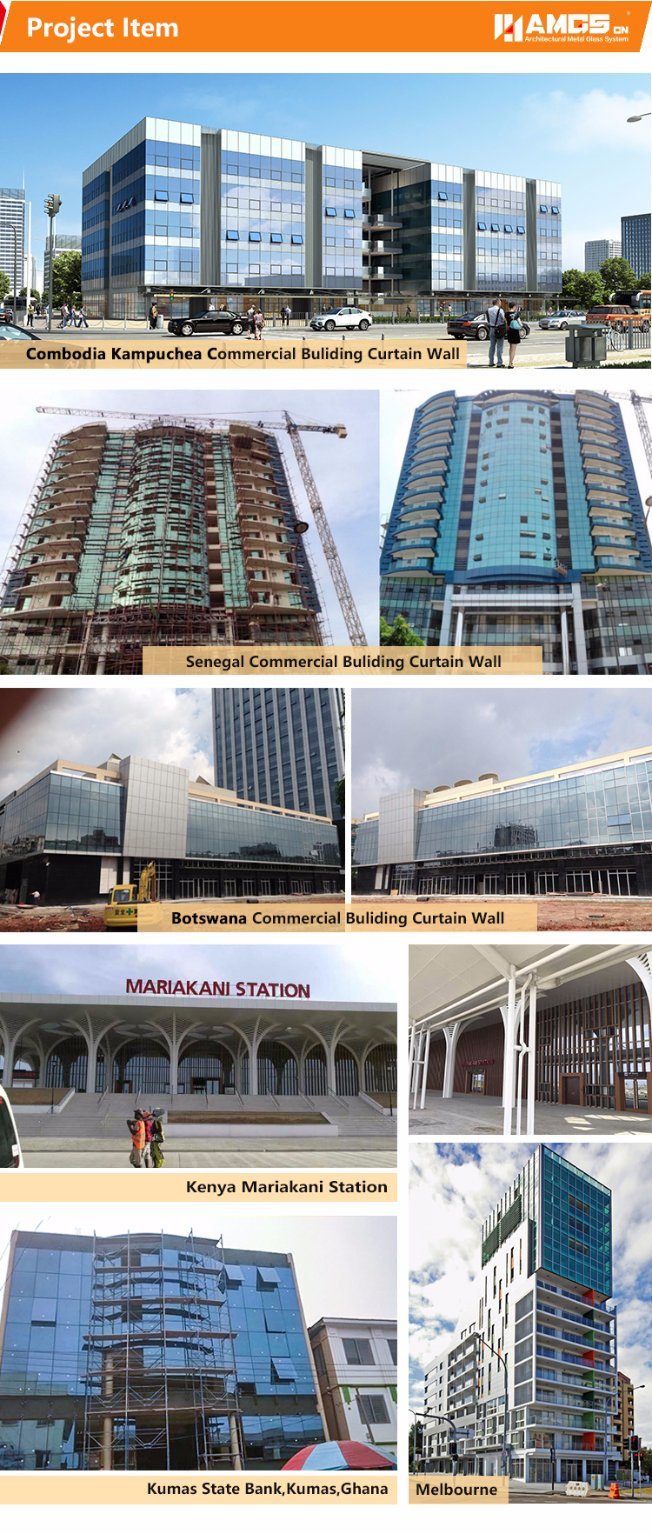 Aluminum Curtain Wall with Reflective Glass