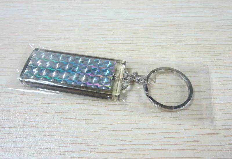 Novelty Personalized Plastic Material Solar Powered Keychain