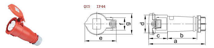 Cee IP44 Industrial Waterproof Sockets with 16A (QX5)