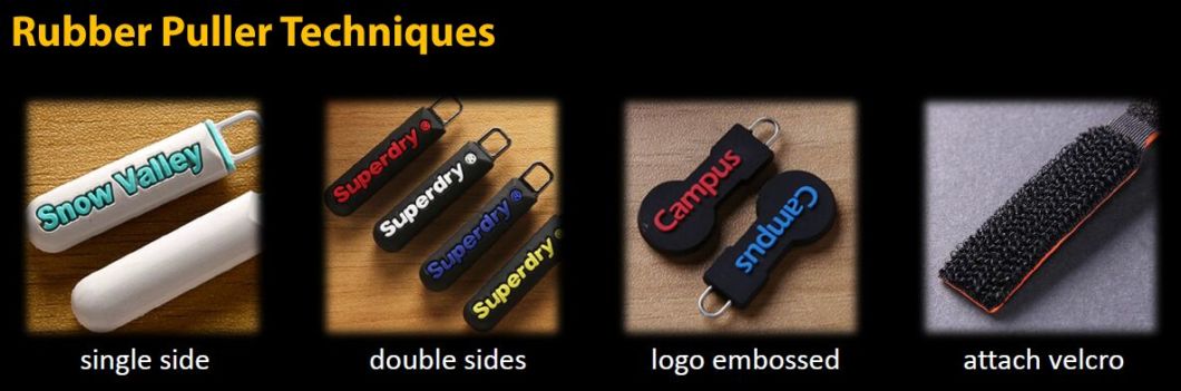 Sinicline Custom Embossed Logo Zip Pull with Metal Puller