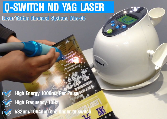 Mini Pain-Free ND YAG Laser Tattoo Removal Machine