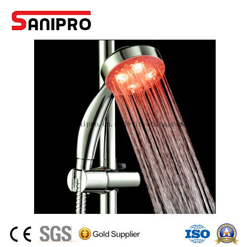 Sanipro ABS Plastic Multi Color LED Hand Rain Shower Head
