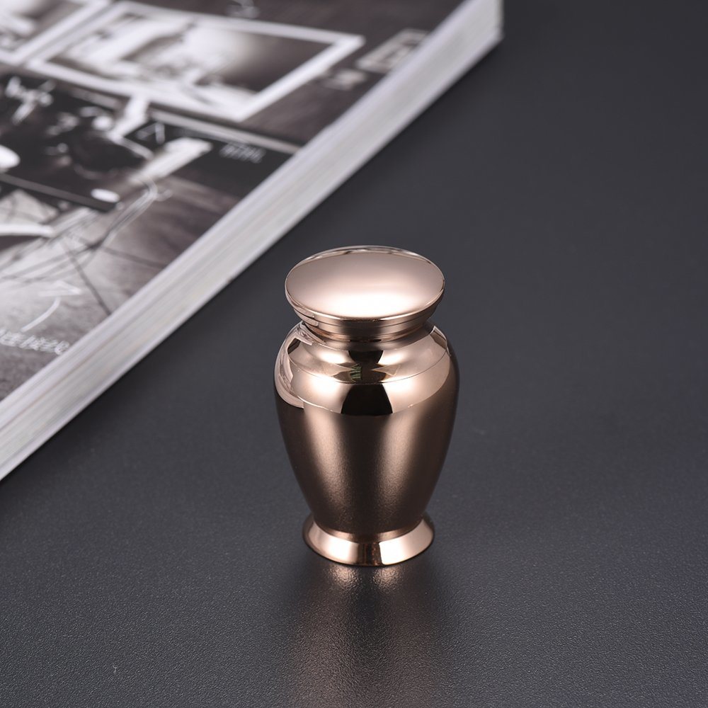 Engravable Customized Gold/Rose Gold Color Cremation Ashes Urn Pet Urn