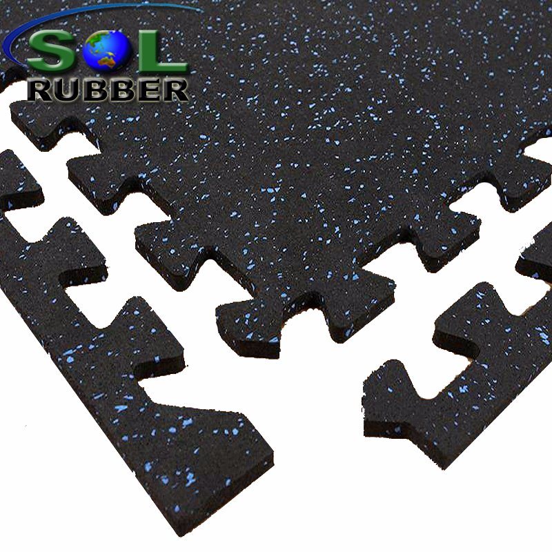 1mx1m Interlock Commercial Gym Rubber Floor Mat