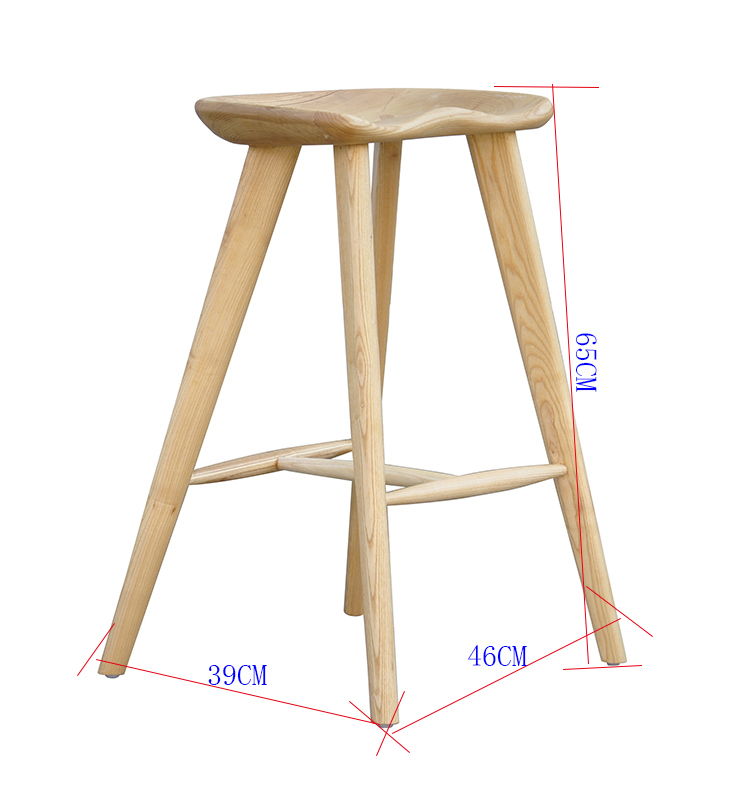 Wooden Bar Stools for Kitchen Bar Counter High Chair