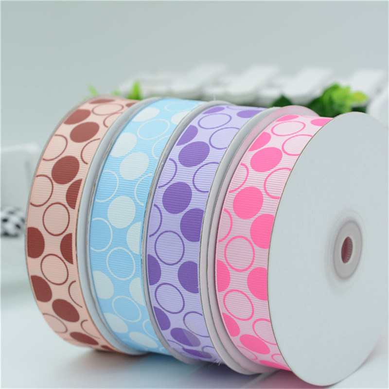 New Design Dyeing Techniques Printed Logo Grosgrain Ribbon for Gift