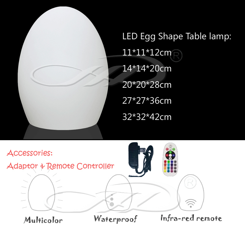 Egg Shaped LED Table Lamp Reading Light