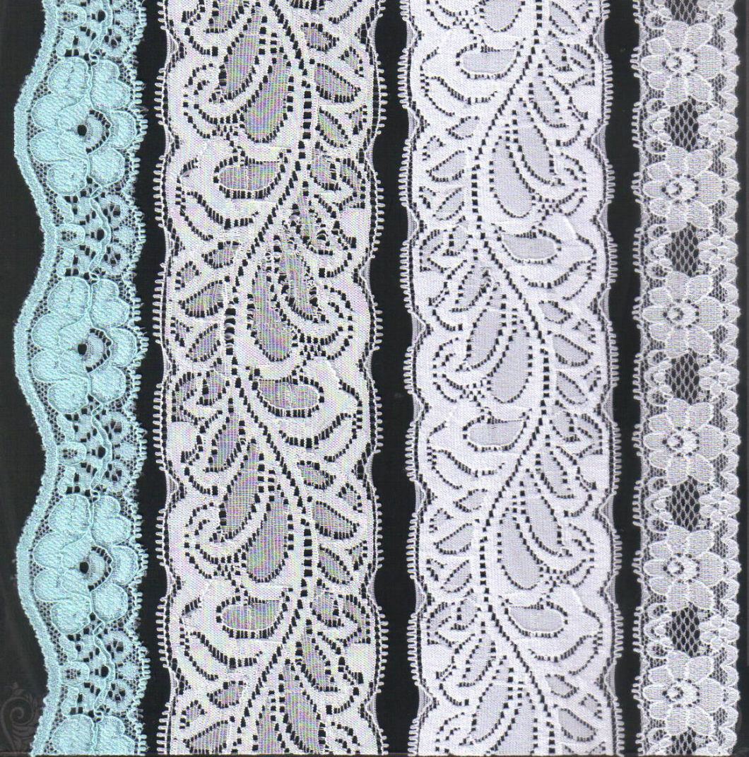 Different Width Stretch Raschel Lace Trim (with oeko-tex certification W700130)