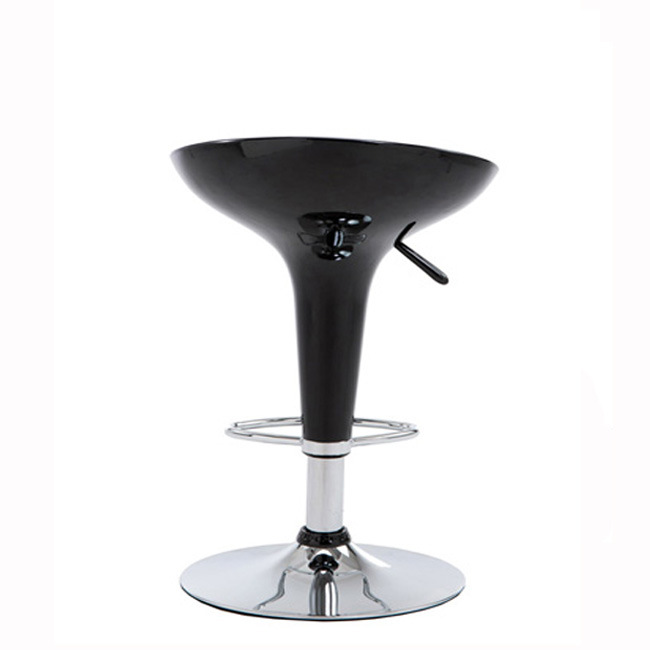 Modern Enhanced ABS Bombo Club Style Swivel Black Color Bar Stool