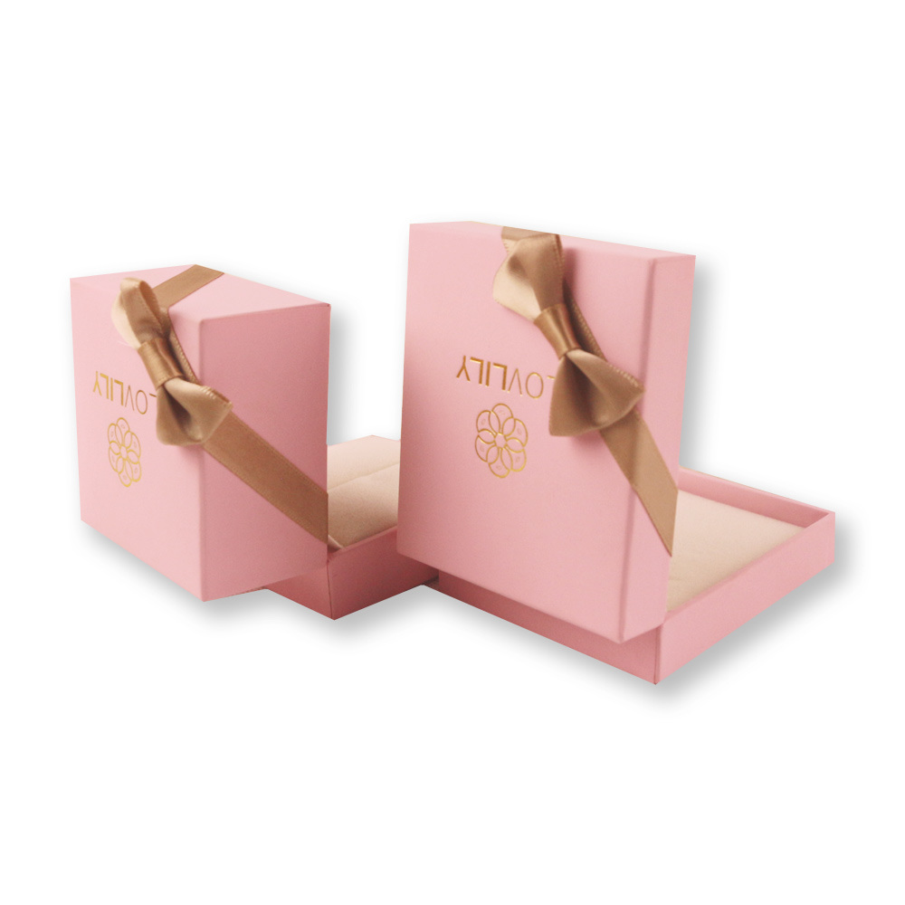 PU Leather Logo Printed PU Leather Customized Jewelry Box