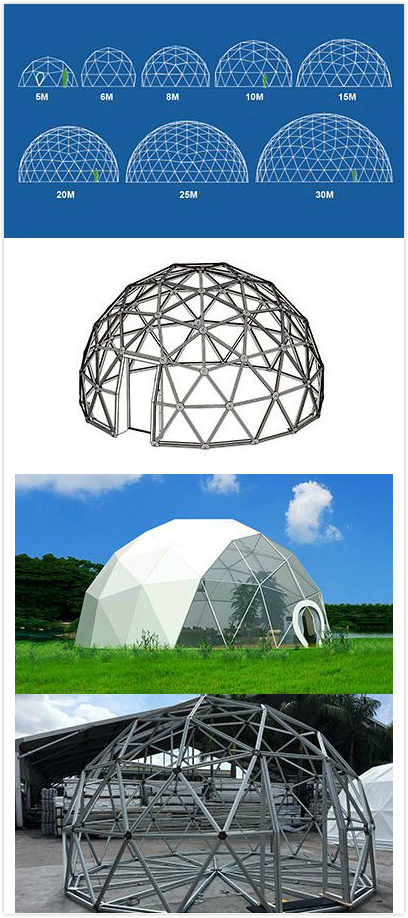 Geodesic Steel Large Dome Tent for Events Family Tent China (JMGT10)
