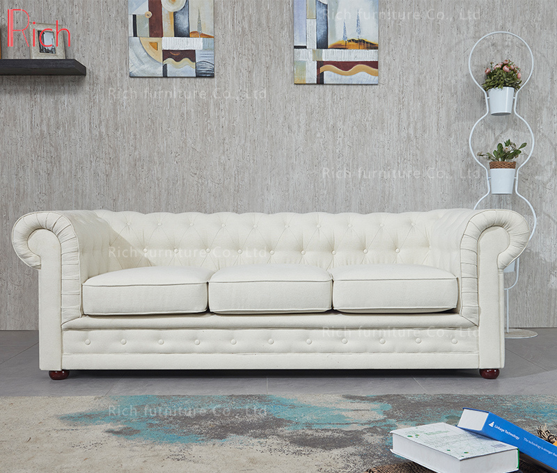 Best Selling Living Room Furniture Fabric Chesterfield Leather Sofa