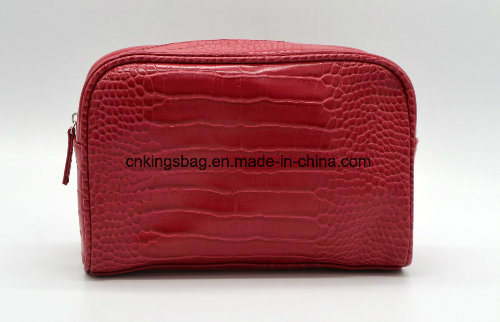 Imitation Leather PU Crocodile Pattern Travel Cosmetic Bag, Makeup Bag