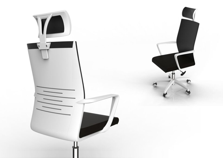 White Color Plastic Office Chair for Office Space Seating