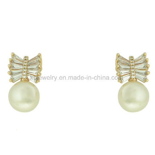 Beautiful Pearl Jewellery Gold Plated Gemstone Earrings (kE3255)