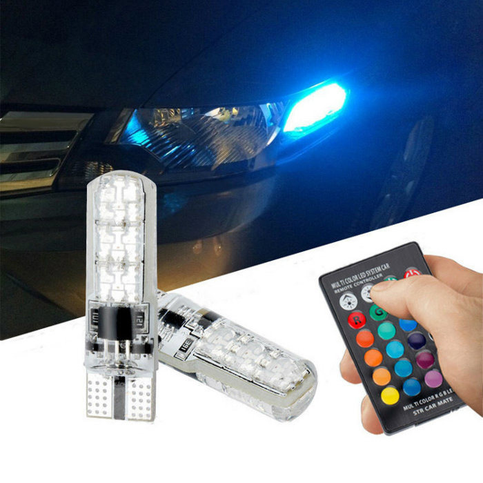 2018 New Factory Wholesale RGB T10 5050 6SMD12V 1.32W 6000K Color Changing LED Interior Car RGB Strip Reading Light