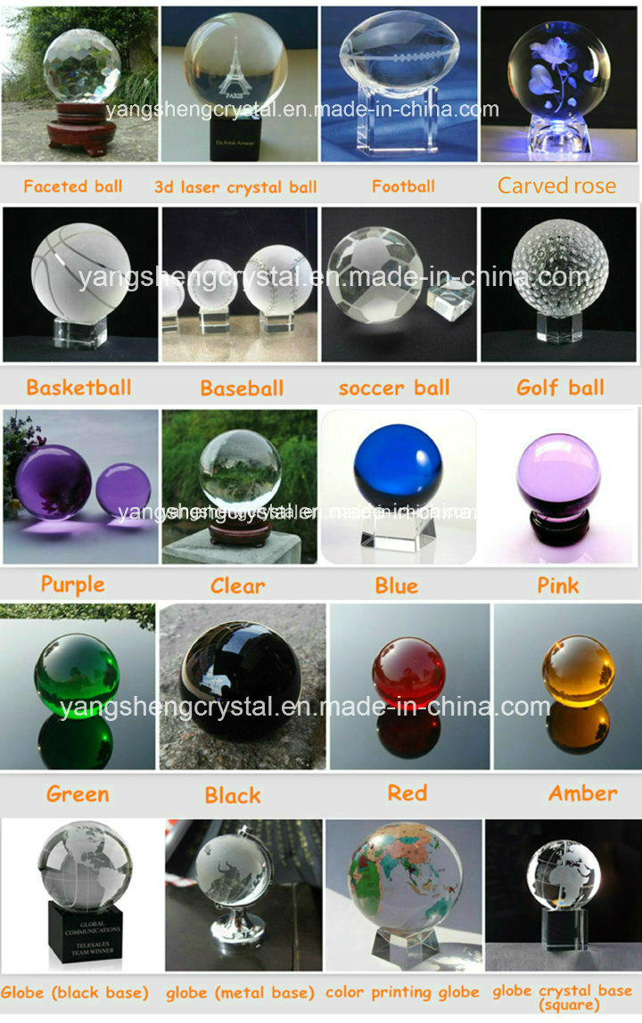 Self-Illuminating Football Crystal Glass Ball Crafts