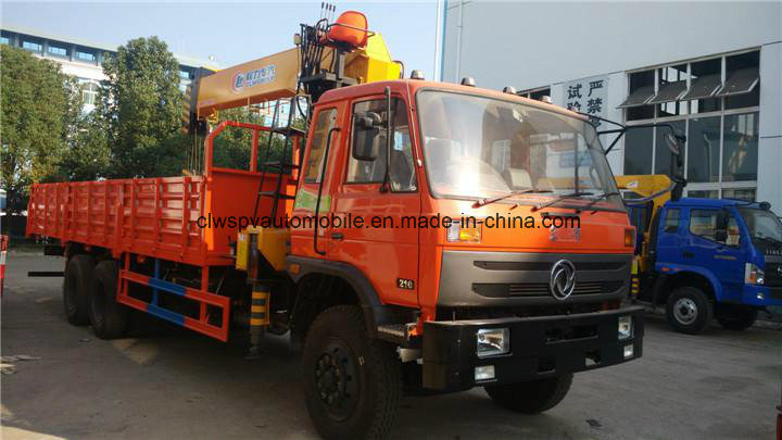 6X4 210HP 10 Tons Heavy Duty Cargo Truck Mounted with Crane