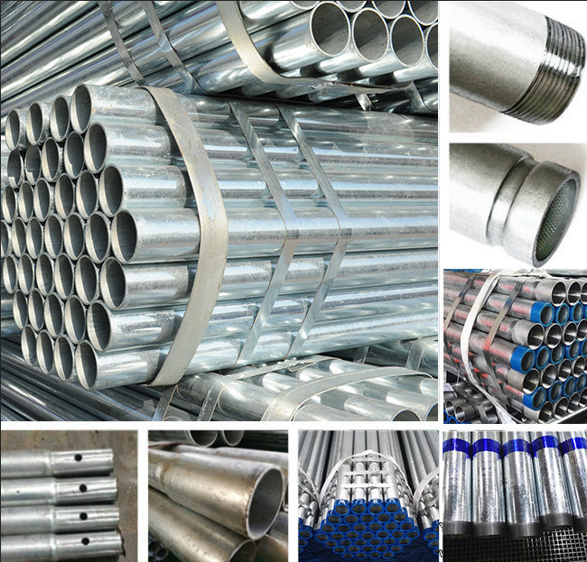 BS1387 ASTM A500 ASTM A53 En 39 BS En 1139 Hot Dipped Galvanized Steel Pipe Tube for Greenhouse & Railings & Fence Post & Water Supply & Natural Gas