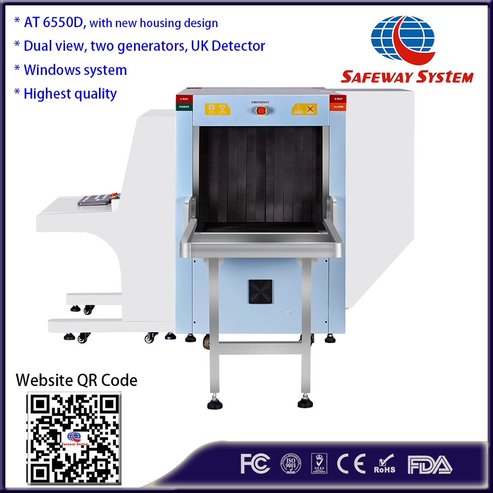 Handbag Checker Baggage and Luggage, Parcel Inspection Security X-ray Machine with Dual-View Imaging