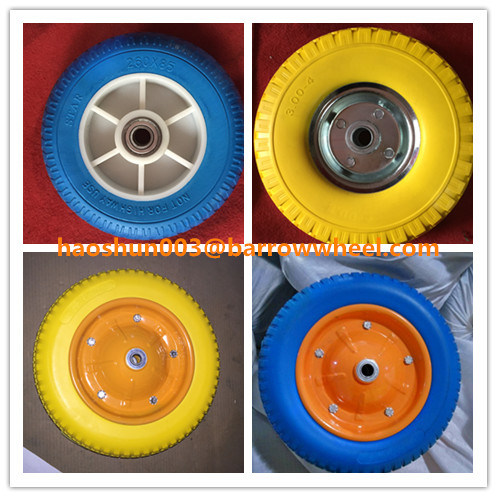 400-8 Solid Flat Free PU Foam Wheel for Wheel Barrow