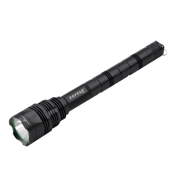 Factory Price Poppas F10 Powerful Aluminum Waterproof Police Power Rechargeable High Bright LED Torch Light