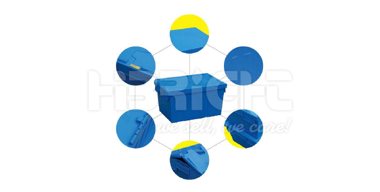 Plastic Logistic Stackable and Nestable Moving Crate