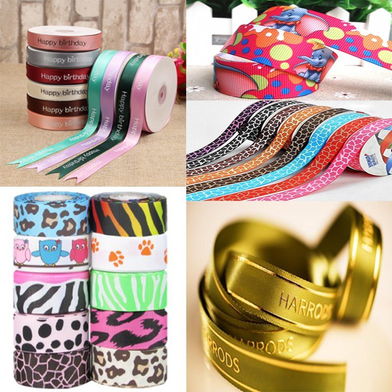 Wholesale Ribbon Supply Printed Grosgrain Ribbon by The Yard