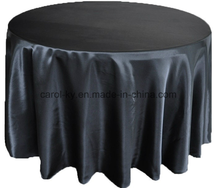 Round Plain Satin Hotel Table Cloth