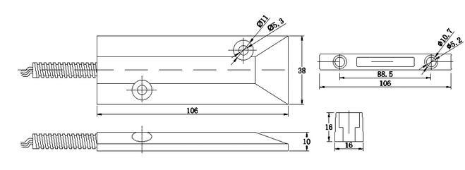 Roller Shutter Sensor Door Contact Overhead Mount Switch