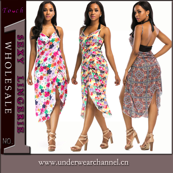 Beach Long Dress Women Summer Fashion Flower Girl Dresses (TLL5033)
