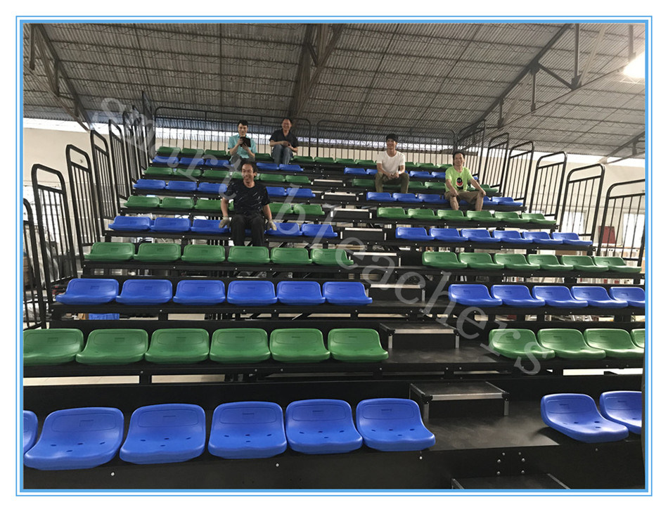 Telescopic Grandstand Indoor Retractable Folding Bleacher Seating