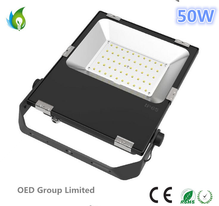 Outdoor IP65 Waterproof 50W RGB Building Square Lamp 12V 24V 85-265V LED Flood Light with 3 Years Warranty