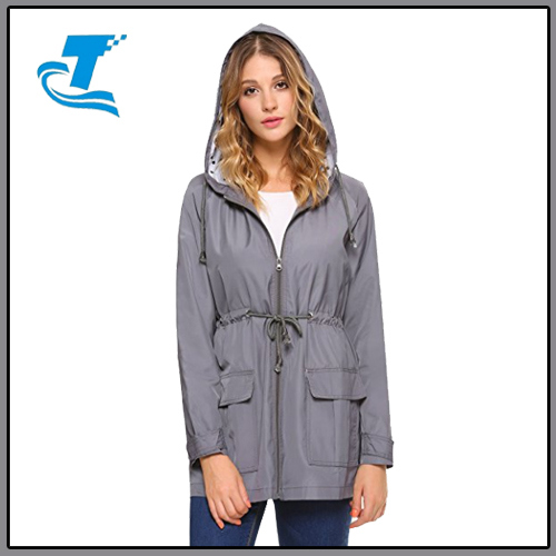 Women Lightweight Hooded Active Raincoat