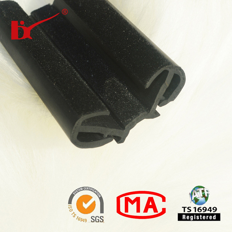 Auto Door Edge Flocked Weather Rubber Seal Strip