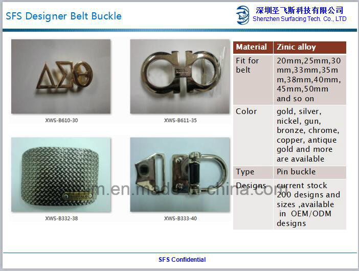 Customized and Current Stock Zinic Alloy Belt Buckle for Men