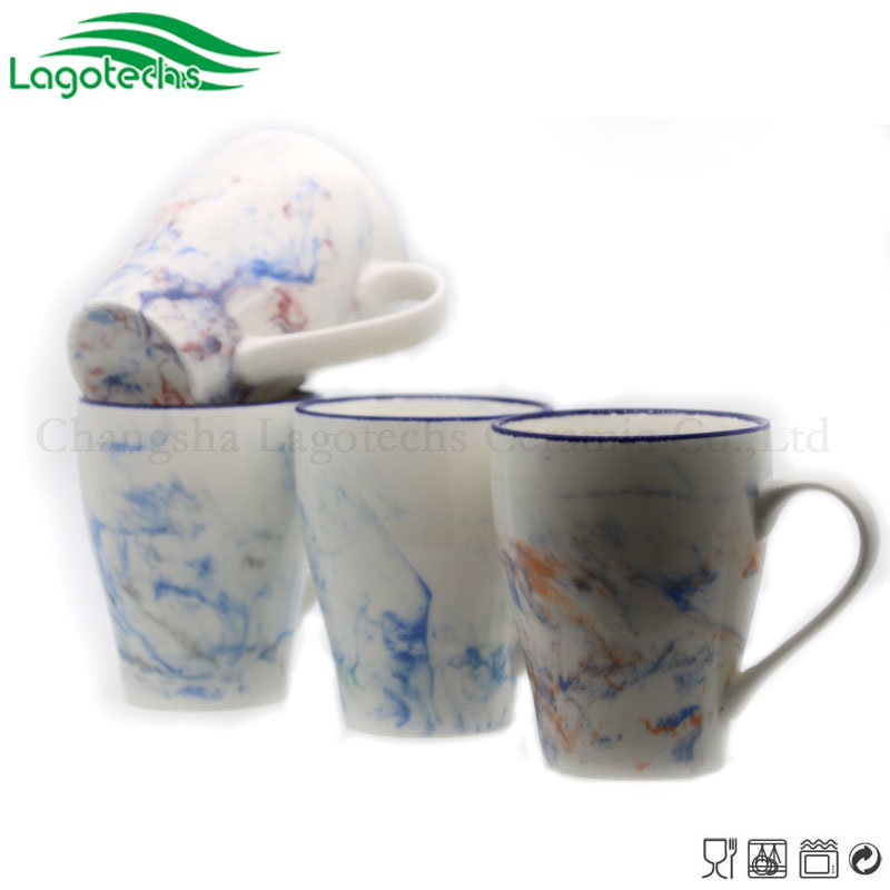 Hight Quality Travel Coffee Mug with Marble Stripe