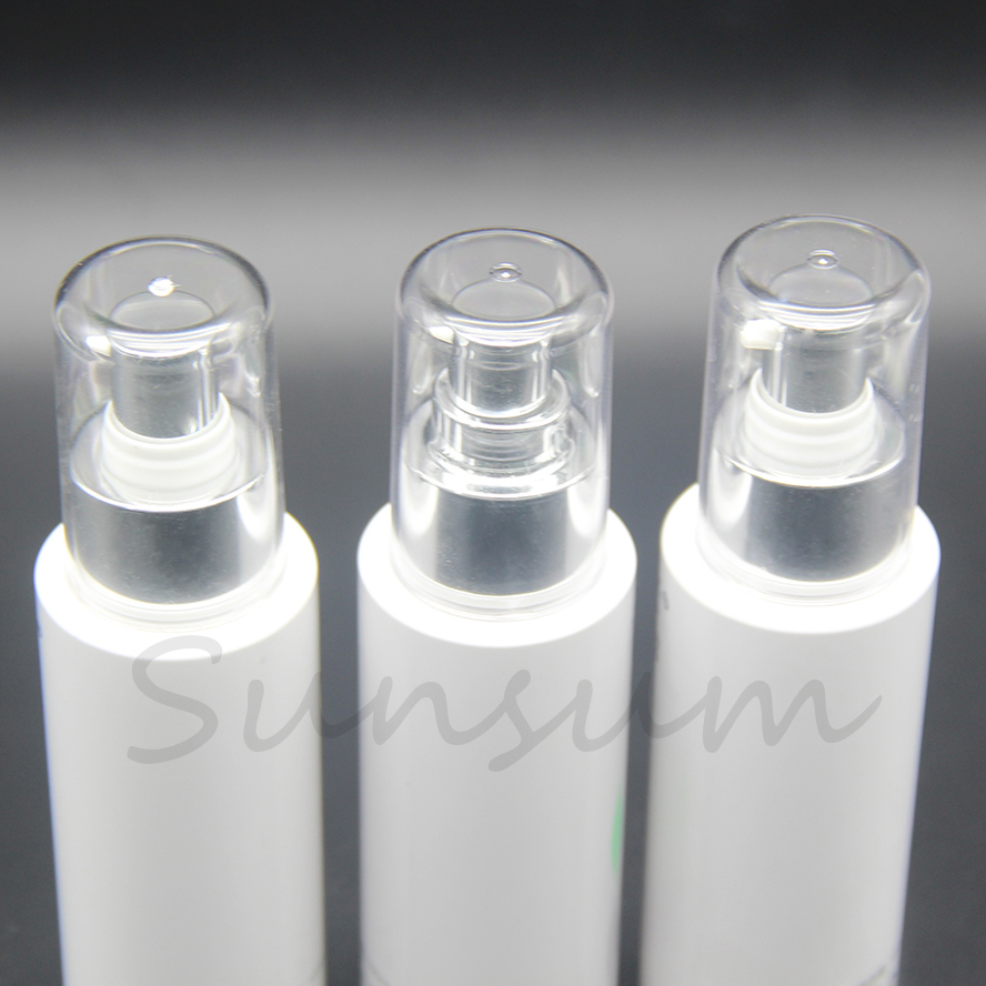 Hot Stamping Essential Lotion Plastic Bottle with Silver Cap