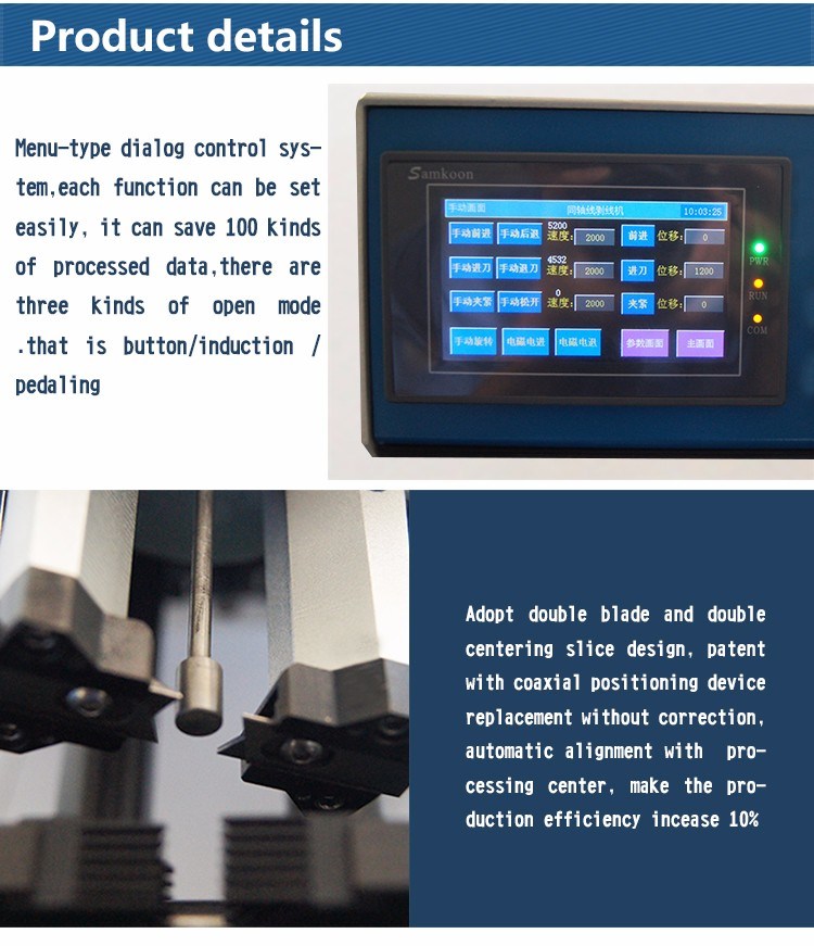 Stripping Usage Semi-Automatic Coaxial Cable Wire Stripping Stripper Machine (WG-4806D)