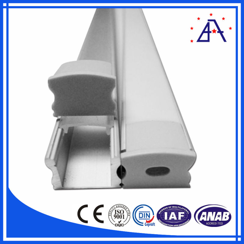 6063-T5 Anodized White Round Aluminum LED Profile