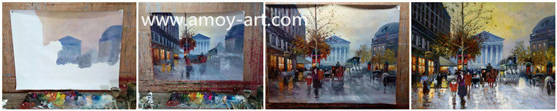 High Details Venice Architecture and Buildings Oil Paintings for Wall Decor