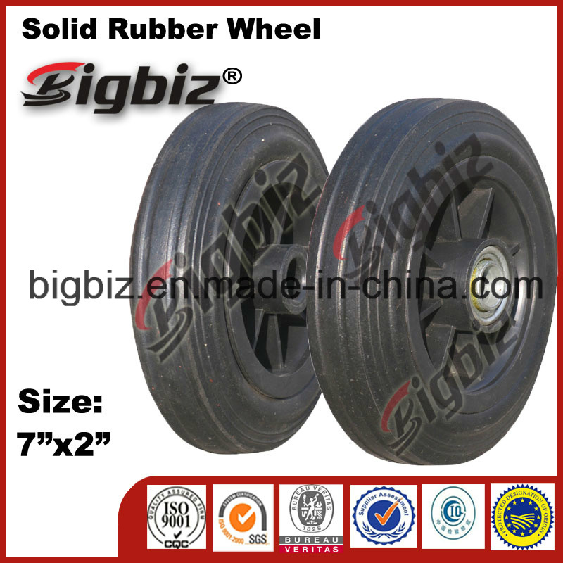 Hot Selling 8X2 Solid Rubber Wheel with Plastic Hub